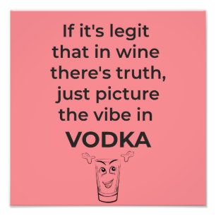 Gekke wodka foto afdruk