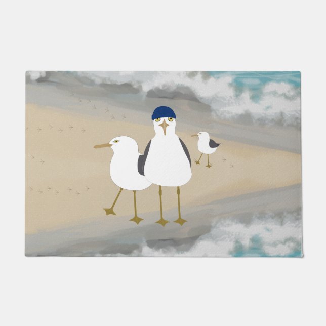 Gekke zeegarnalen Doormat Deurmat (Voorkant)