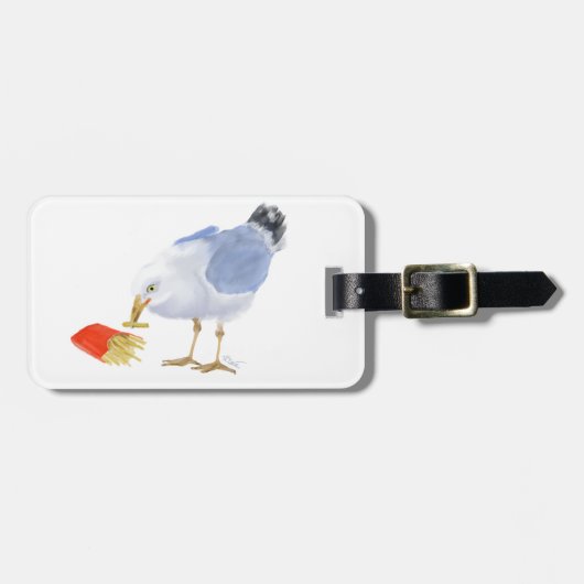 Gekke zeemeeuw Bagagelabel (Voorkant horizontaal)