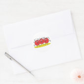 gekke zingertomaten trio ronde sticker (Envelop)