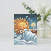 Gekke zonneschijn in bed briefkaart (Staand voorkant)