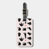 Gekke zwarte katten bagagelabel (Voorkant verticaal)