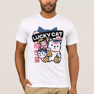Gekko Maneki Neko – Japanse Gelukskat T-shirt