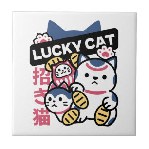 Gekko Maneki Neko – Japanse Gelukskat Tegeltje