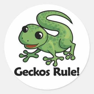 Gekko's heersen! ronde sticker