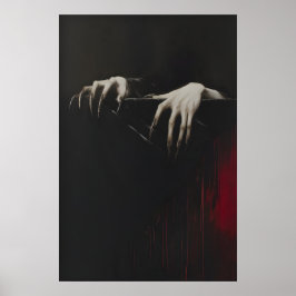 Geklauwde handen Dracula vampier print, gotische k Poster