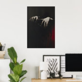 Geklauwde handen Dracula vampier print, gotische k Poster (Thuiskantoor)
