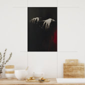 Geklauwde handen Dracula vampier print, gotische k Poster (Keuken)
