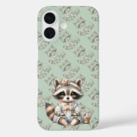  geklede Cottagecore Raccoon Pastel