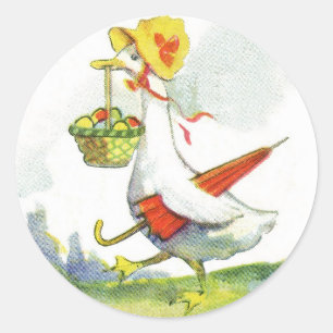 geklede Paaseend Stickers