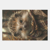  geklede stekelvarkens decoupage inpakpapier vel (Voorkant 3)