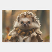  geklede stekelvarkens decoupage inpakpapier vel (Voorkant 2)