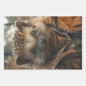  geklede stekelvarkens decoupage inpakpapier vel (Voorkant)