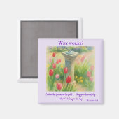 Gekleed als de bloemen Inspirerend Bijbelvers Magneet (Voorkant / Achterkant)