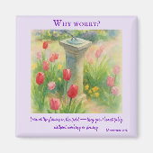 Gekleed als de bloemen Inspirerend Bijbelvers Magneet (Voorkant)