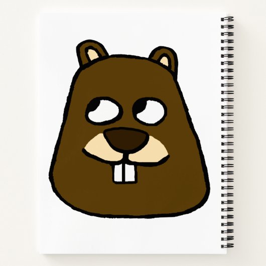 Gekleed Groundhog Notitieboek (Achterkant)