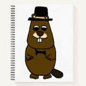 Gekleed Groundhog Notitieboek (Voorkant)