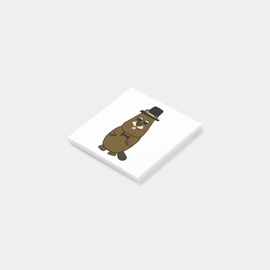 Gekleed Groundhog Post-it® Notes (Schuin)