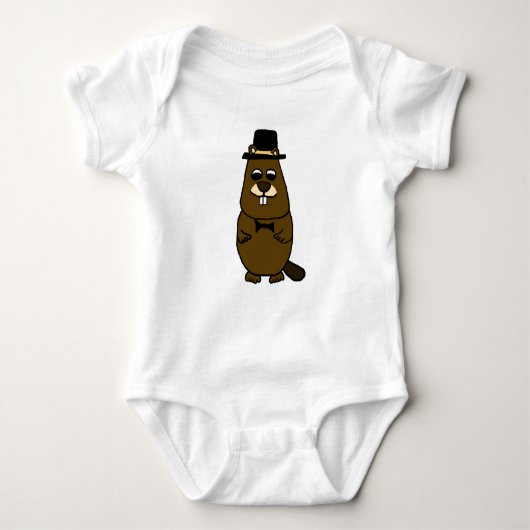 Gekleed Groundhog Romper (Voorkant)