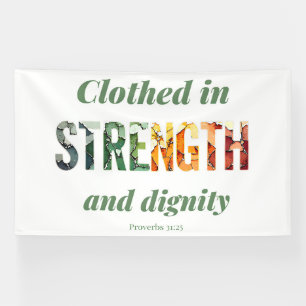 Gekleed in Kracht en Waardigheid Spandoek