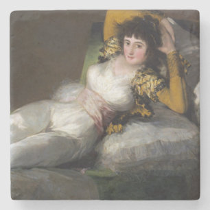 Gekleed Maja (door Francisco Goya) Stenen Onderzetter