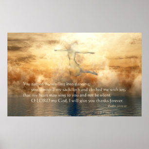 Gekleed met joy poster