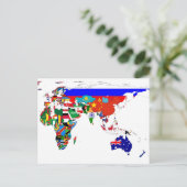 Gekleurd briefkaart (Staand voorkant)