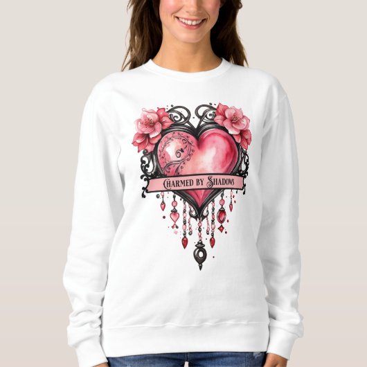 Gekleurd door Shadows White Sweatshirt (Voorkant)