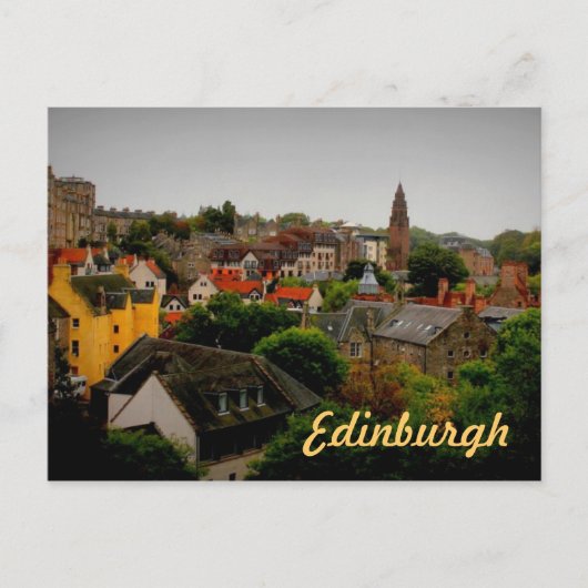 gekleurd Edinburgh souvenir briefkaart (Voorkant)