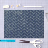 Gekleurd getextureerd geometrisch blauw grijs tissuepapier (Craft)