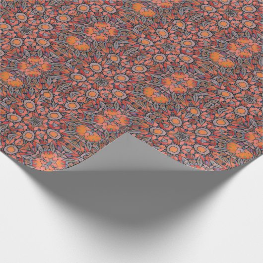 gekleurd glas abstract geometrisch rood roze grijs cadeaupapier (Hoek)