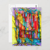 gekleurd glas briefkaart (Voorkant / Achterkant)