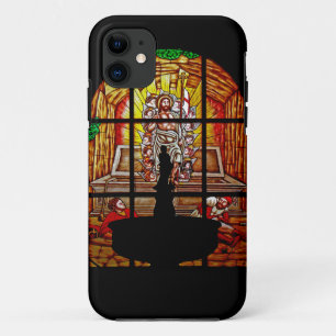 gekleurd glas jesus iPhone 11 hoesje