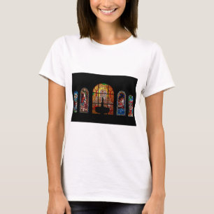 gekleurd glas jesus t-shirt