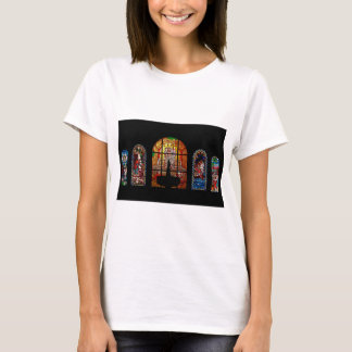 gekleurd glas jesus t-shirt