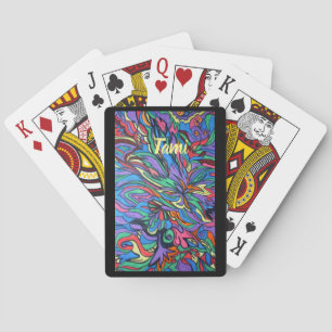 gekleurd glas pokerkaarten