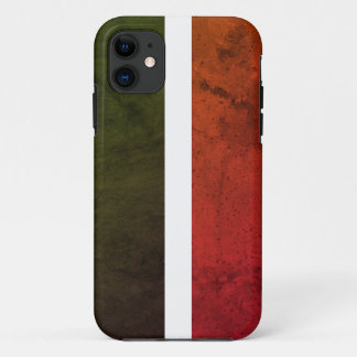 Gekleurd groen en sinaasappel iPhone 11 hoesje