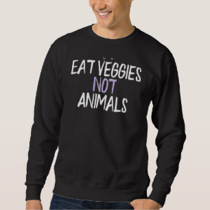 Gekleurd Hart Eet Veggies Niet Dieren Gezegde Joke Trui