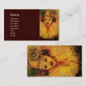 gekleurd in geelbruin visitekaartje (Voorkant / Achterkant)