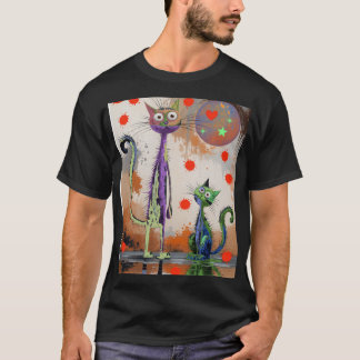 gekleurd kitten t-shirt