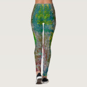 gekleurd met groeven en gevilde verf leggings (Achterkant)