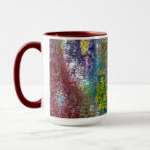 gekleurd met groeven en verkleurde verf mok (Links)