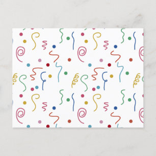Gekleurd Party Confetti Pattern Feestdagenkaart