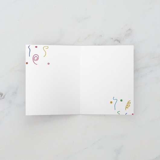 Gekleurd Party Confetti Pattern Kaart (Binnen)