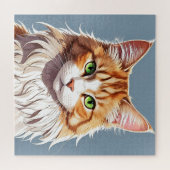 Gekleurd portret van Maine Coon Legpuzzel (Horizontaal)