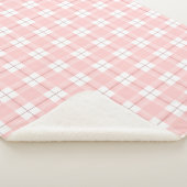 Gekleurd Roze Plaid Sherpa Deken (3/4)