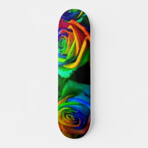 Gekleurd Rozen Skateboard