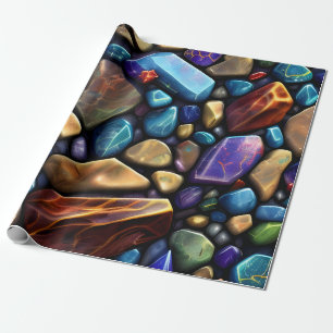 Gekleurd stenen mozaïekpatroon cadeaupapier