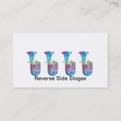 gekleurd Tuba Visitekaartje (Achterkant)