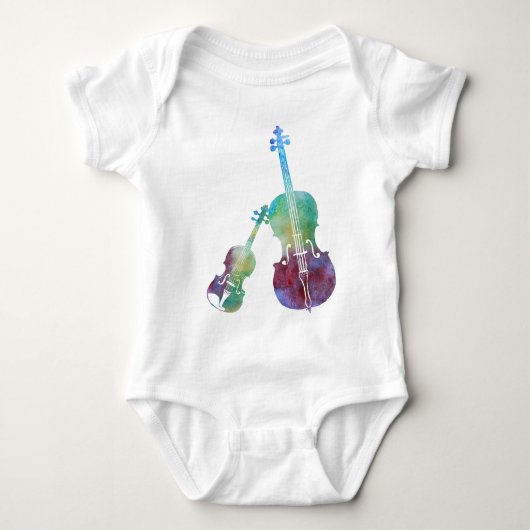 Gekleurd Violin en Cello Romper (Voorkant)